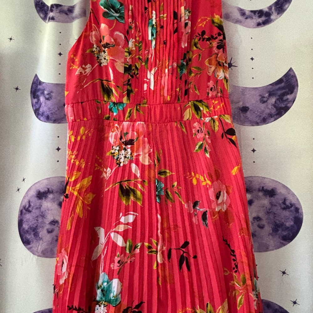 Liz Claiborne Orange Red Halter Sundress